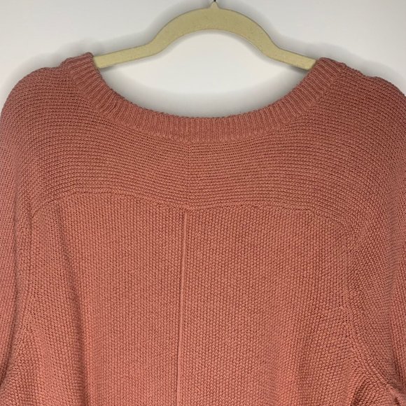 MADEWELL Just Right Pink Pullover Waffle Knit Sweater Sz S - Picture 8 of 11